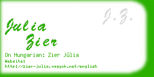 julia zier business card