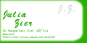 julia zier business card